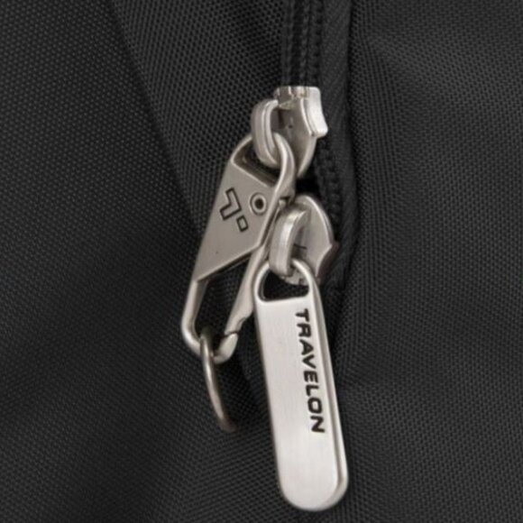 Travelon Grey Anti-Theft Classic Crossbody Bucket Bag - Picture 5 of 10